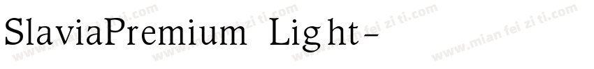 SlaviaPremium Light字体转换